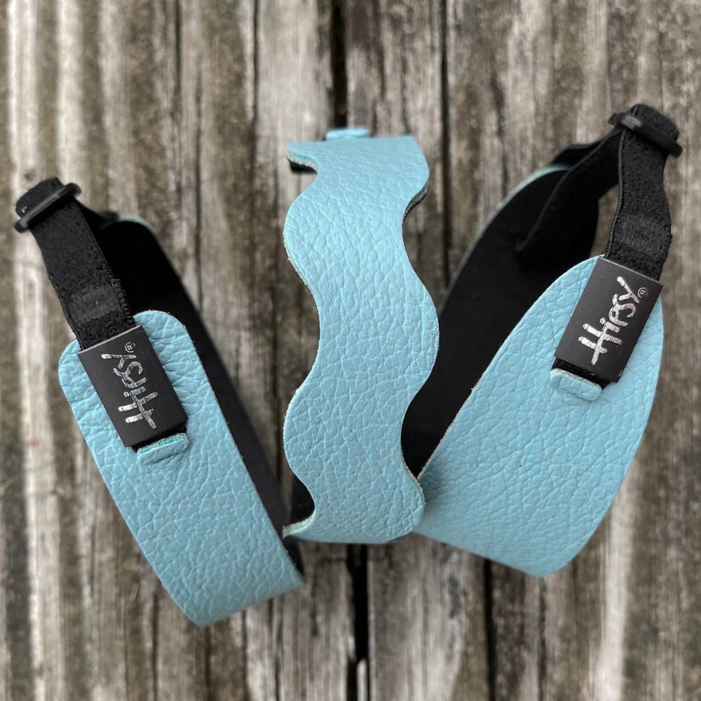 Hipsy Bracelet Adjustable Blue Skinny Wave or Wide Fashion Leather Cuff